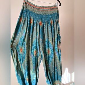 L Peacock Harem Pants